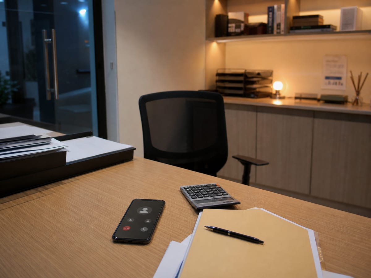 A contextual Selangor SME desk after a customer enquiry was missed